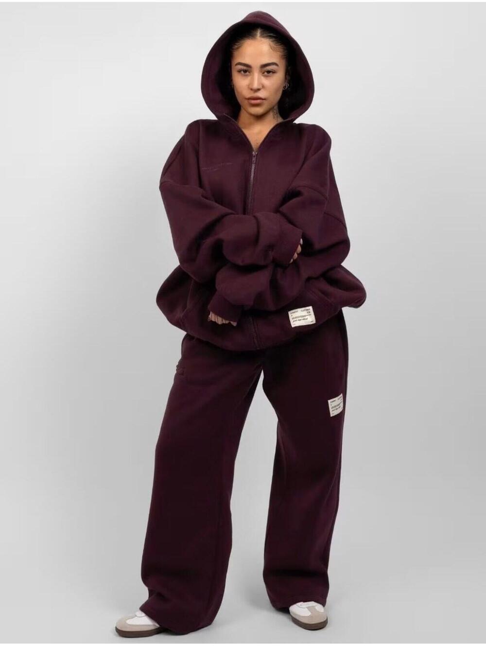 New Comfrt 2XL Maroon Affirmation Straight Leg Sweatpants